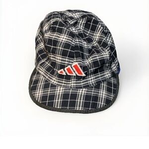 Plaid Kids Adidas Cap with Red Accent